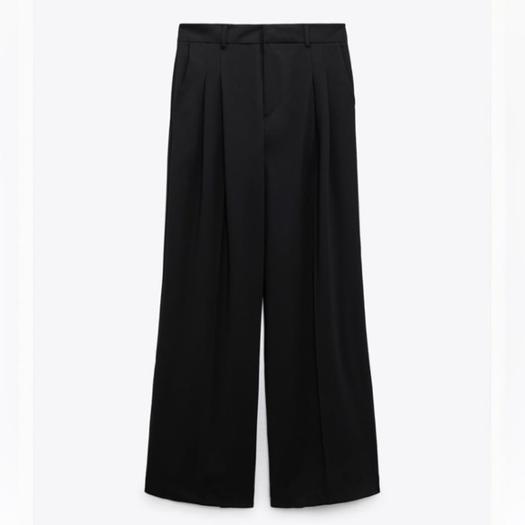 Zara Wide Leg Black Pant 7385/535/800 - Picture 1 of 2